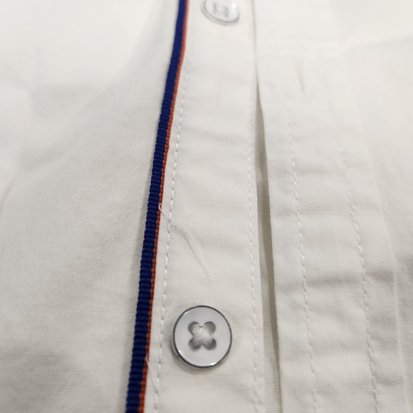 Alexander Julian Colours Men's Cotton Shirt Short Sleeve White Size L - Picture 8 of 14